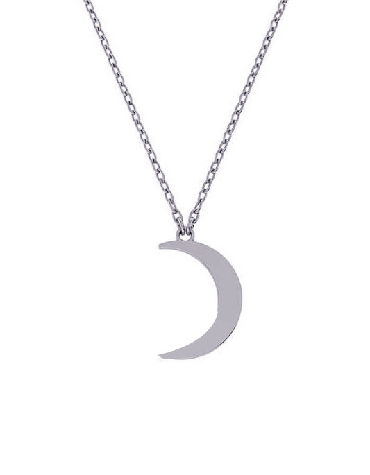 Crescent Silver Necklace