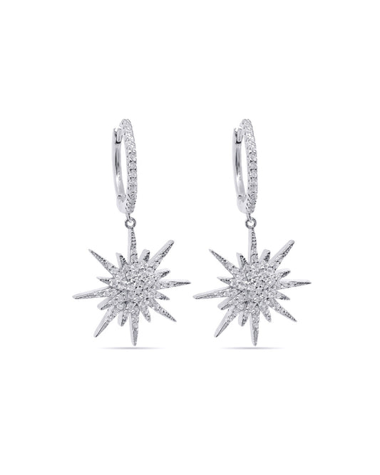 Dangling star Silver earrings