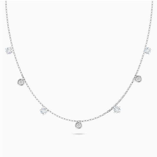 Stone DROPLETS Silver NECKLACE