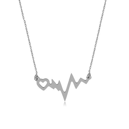 Heartbeat Silver Neckalce